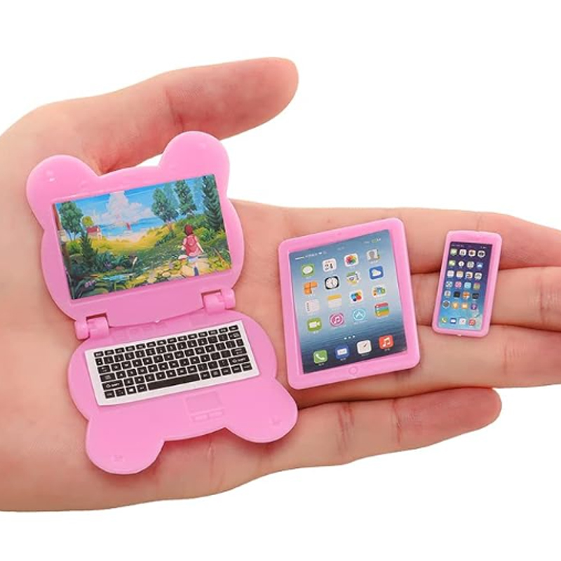 Tablet Accessories Set - 3 قطع من إكسسوارات الدمى المصغرة،