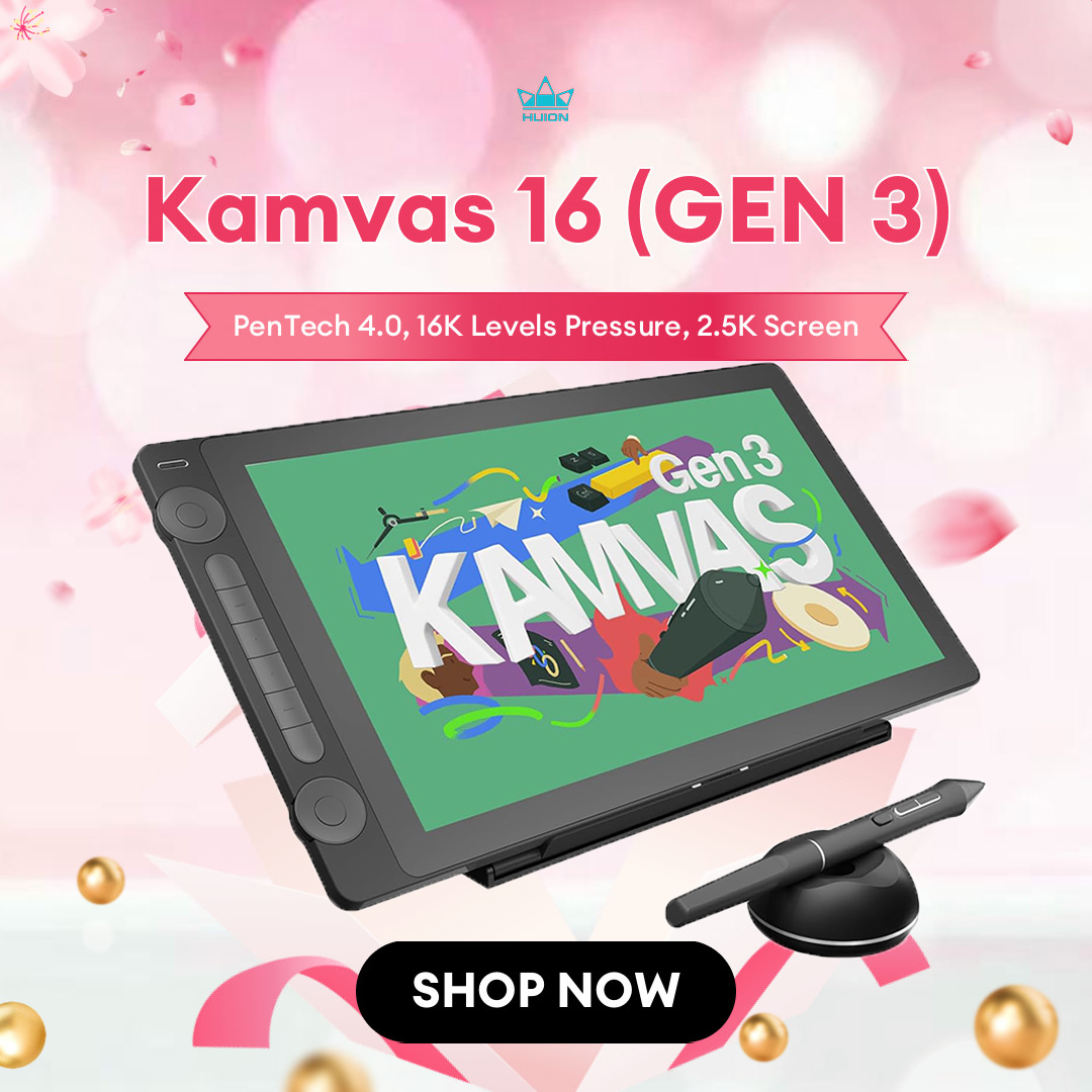 Graphic Tablet Accessories - Huion Kamvas 16 (Gen 3) شاشة