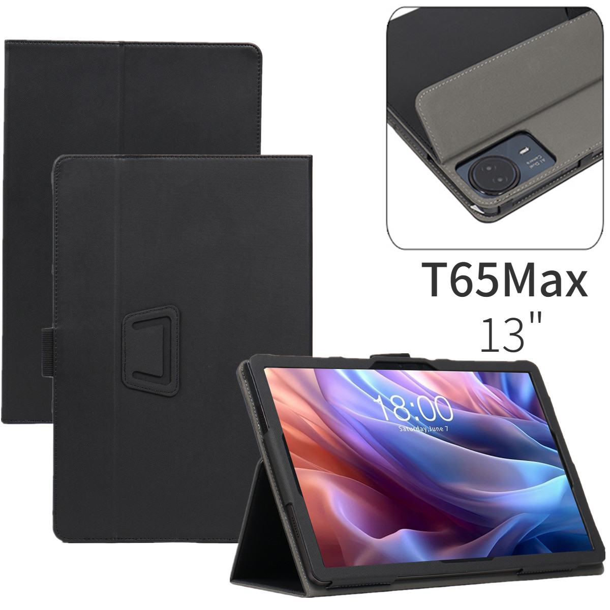 Teclast Tablet Accessories - حافظة ذكية لجهاز تيكلاست T65Max، غطاء