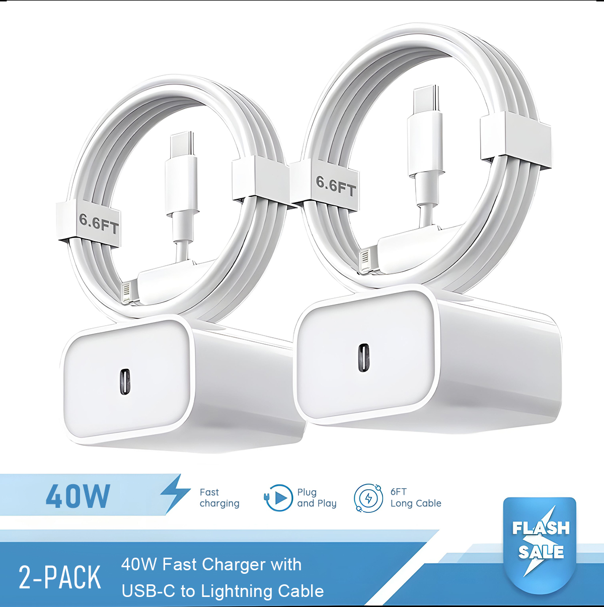Tablet Accessories Set - شاحن سريع 40 واط (2-4 قطع)