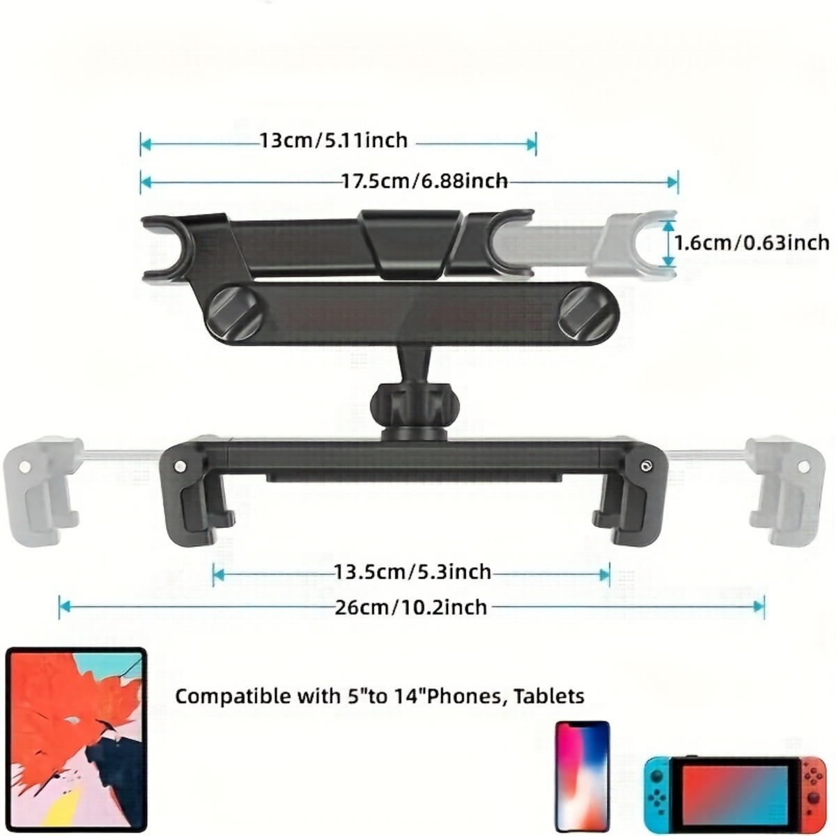 حامل لوحي لمسند رأس السيارة ال - مراجعة Car Accessories Tablet Holder وسعره