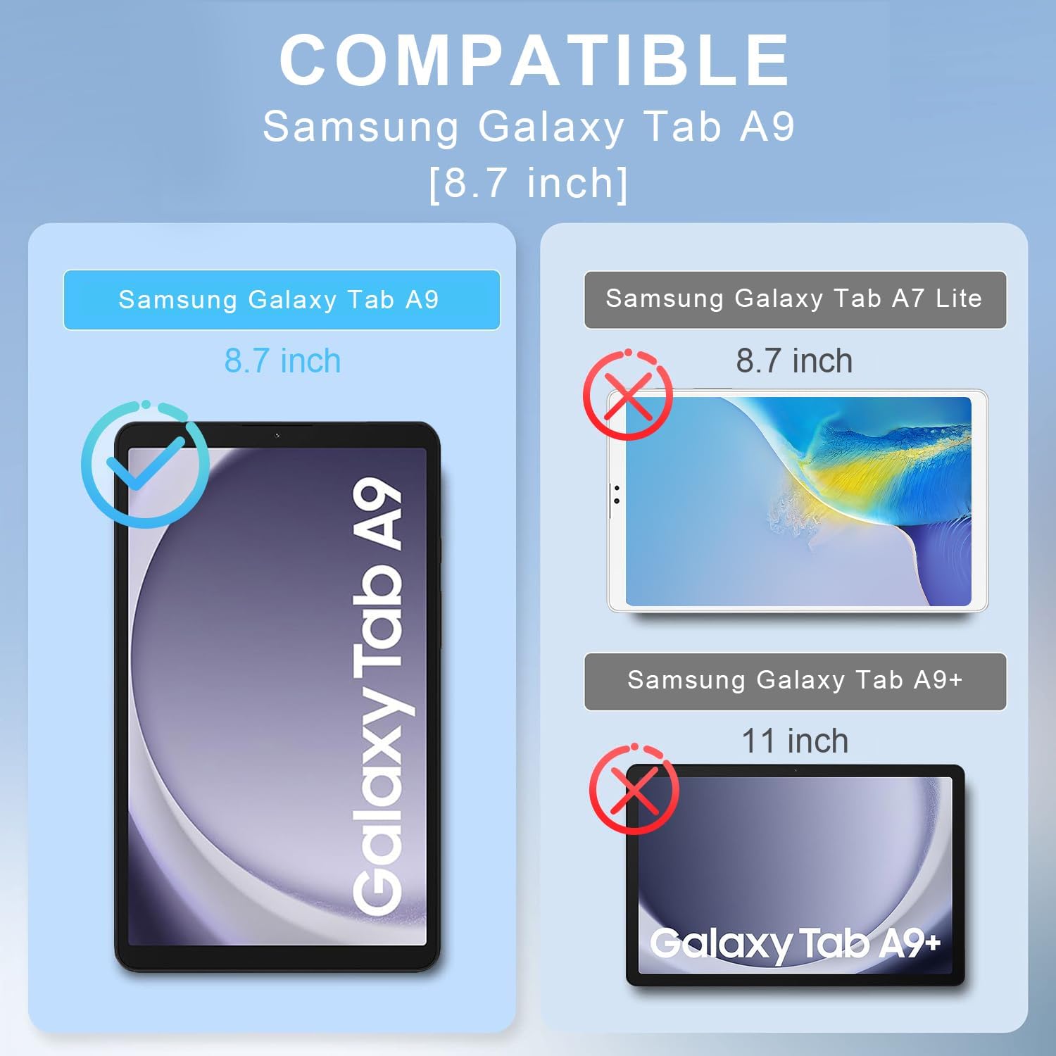 لسامسونج غالاكسي تبويب A9 SM-X - مراجعة Cheap Tablet Accessories وسعره